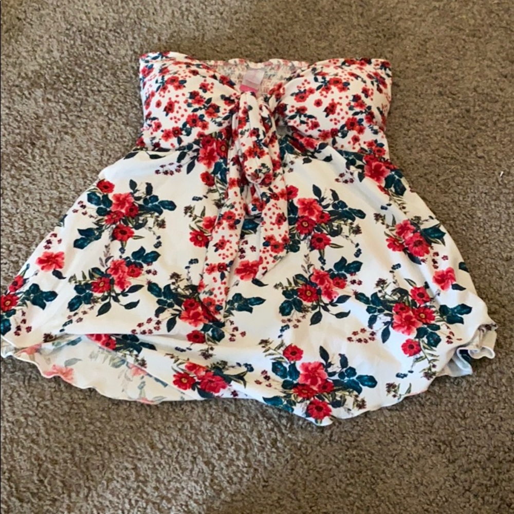Floral tube top